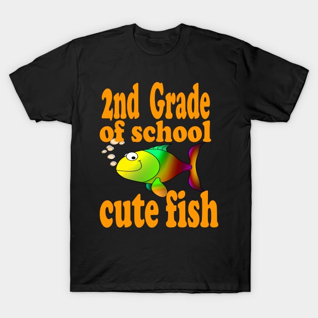 2nd Grade of School Gift Cute Fish T-Shirt by Emma-shopping